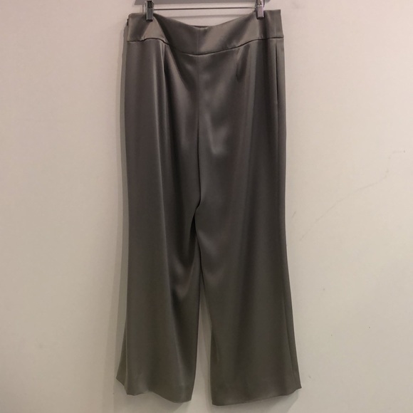 St. John Grey Liquid Satin Trousers - Picture 2 of 10